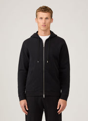 Men's Loopback Zip Hoodie in Black