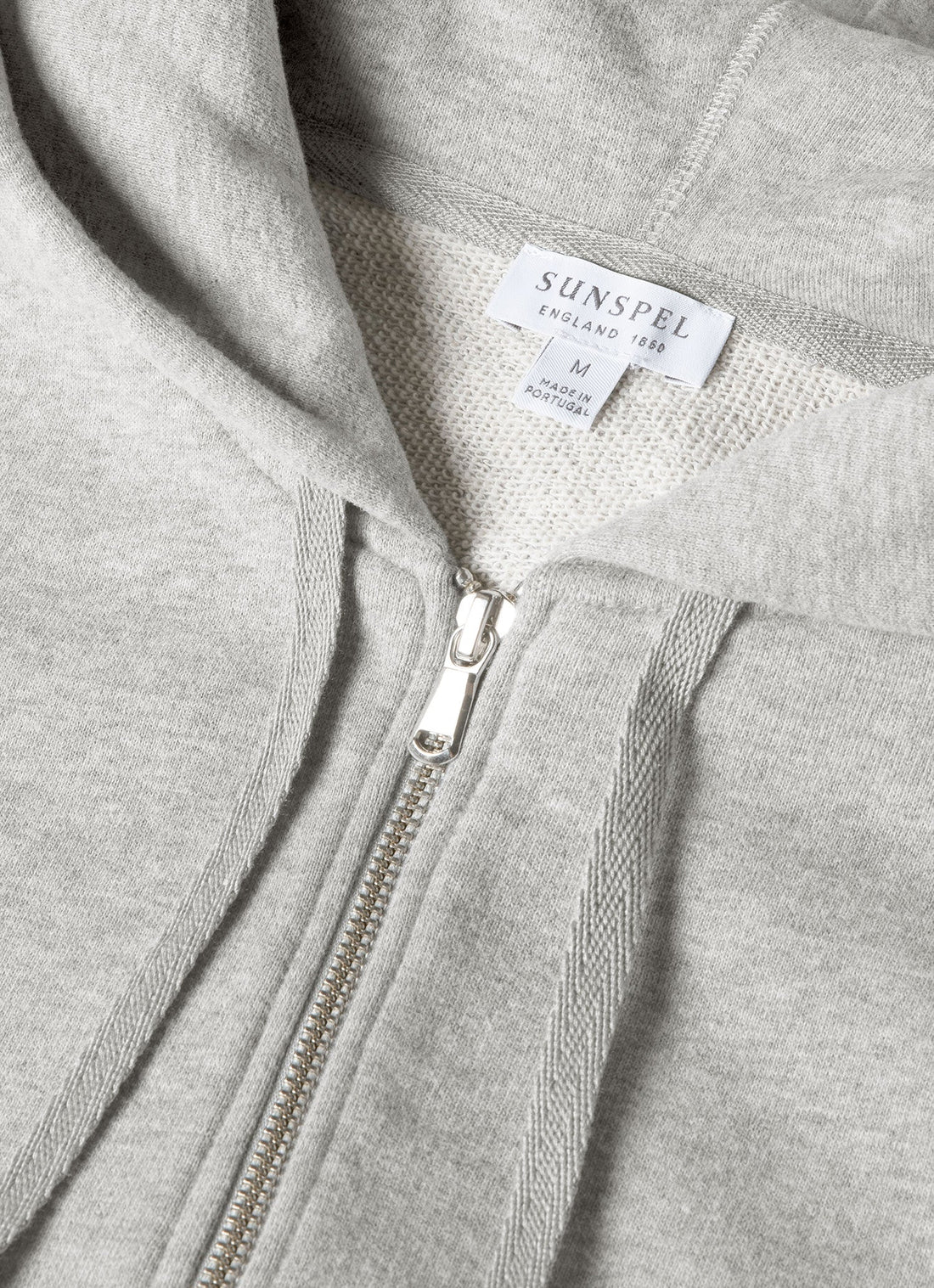Men's Loopback Zip Hoodie in Grey Melange