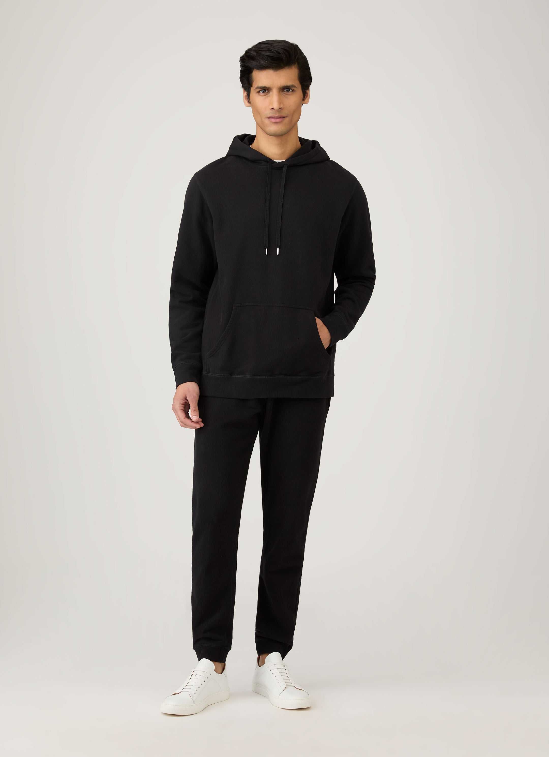 Men's Loopback Hoodie in Black