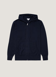 Men's Cashmere Hoodie in Navy