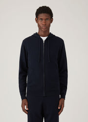 Men's Cashmere Hoodie in Navy