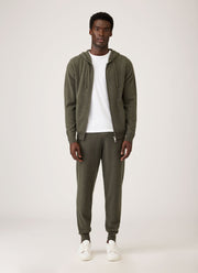 Men's Cashmere Hoodie in Khaki