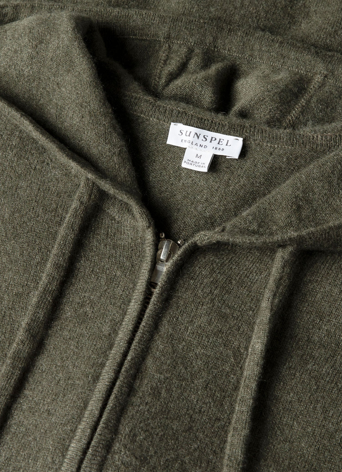 Men's Cashmere Hoodie in Khaki