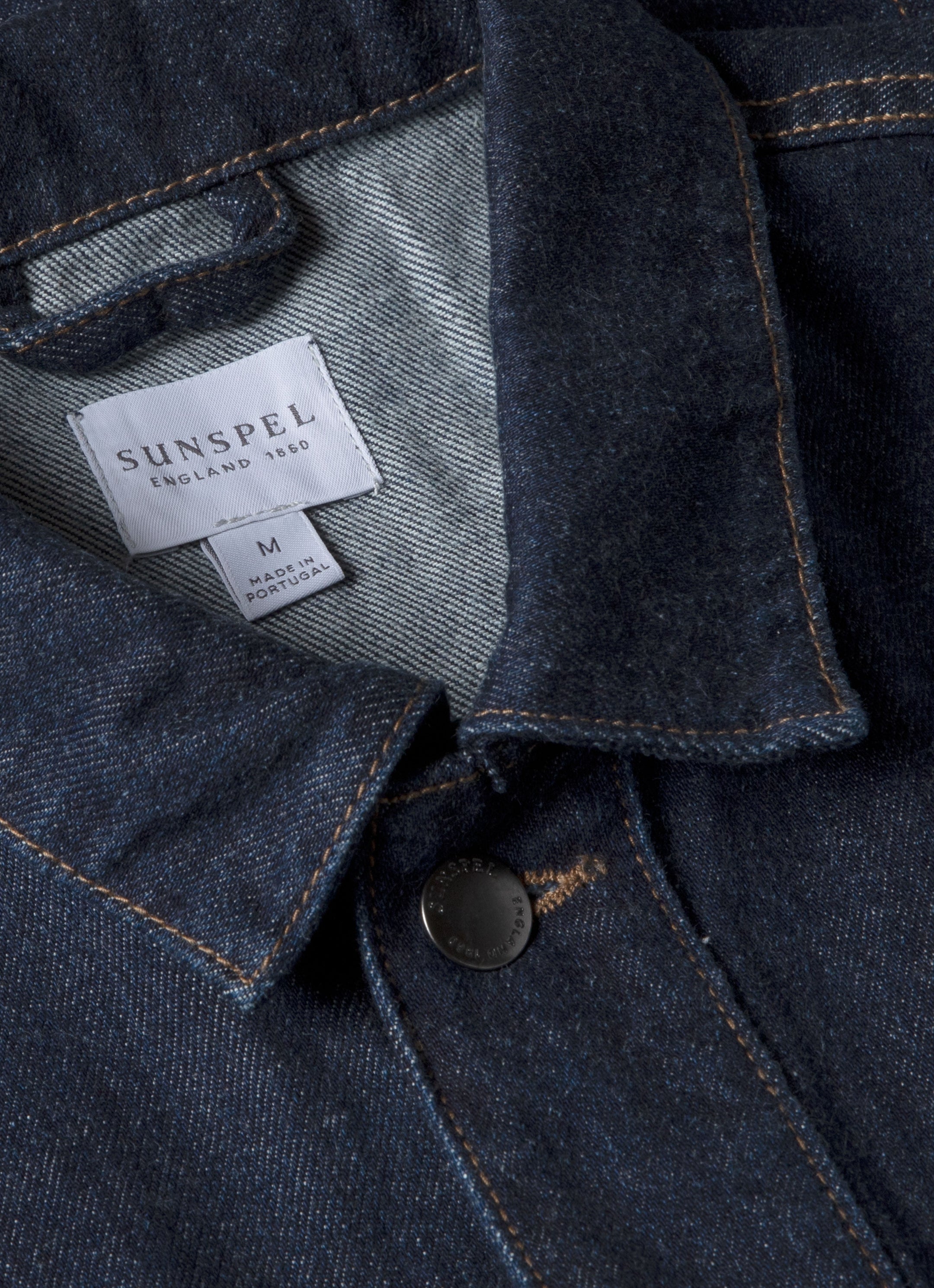 Men's 13oz Japanese Denim Jacket in Rinse Wash Denim