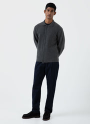 Men's Double Faced Jacket in Charcoal Melange