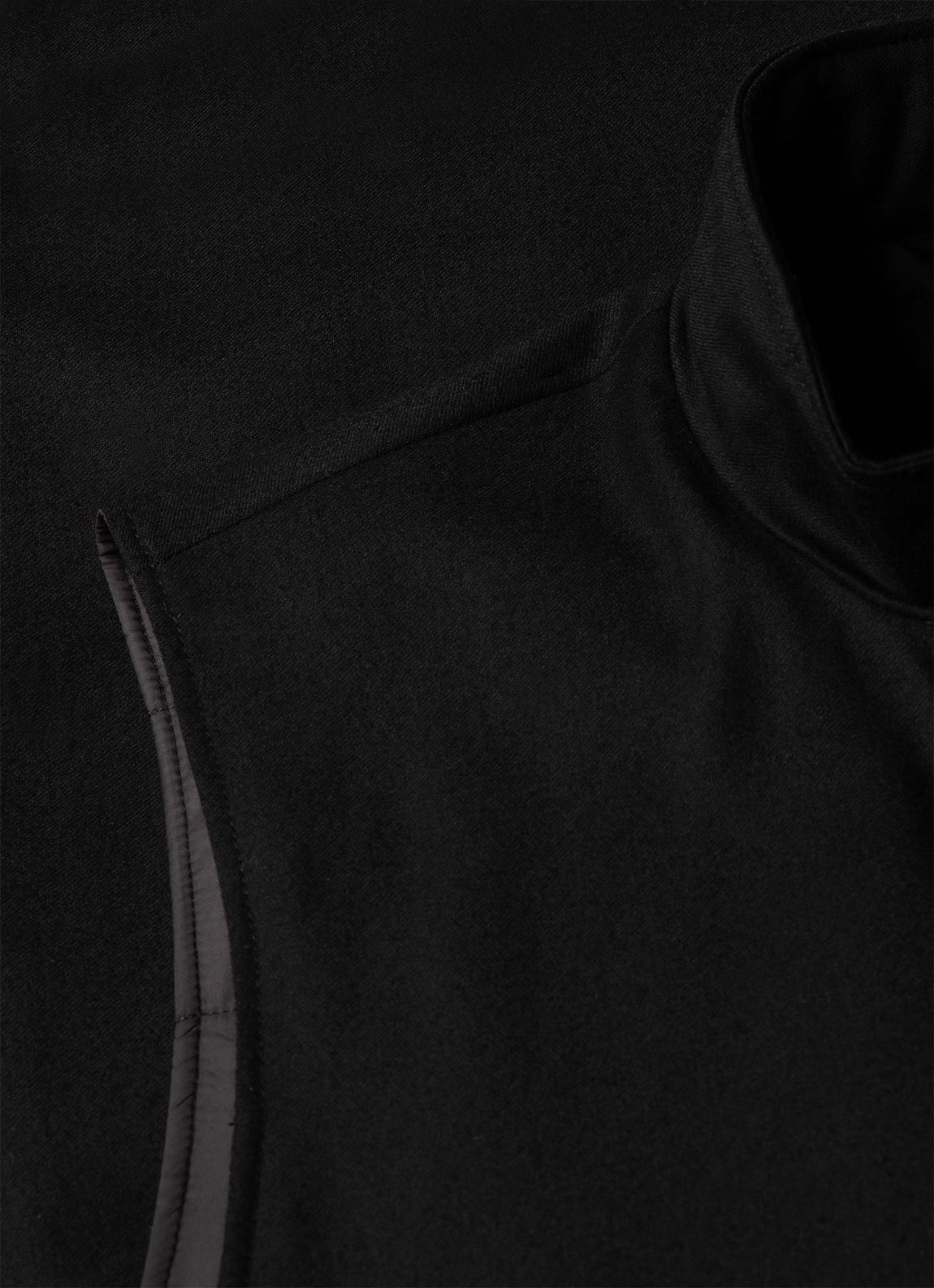 Men's Insulated Wool Gilet in Black