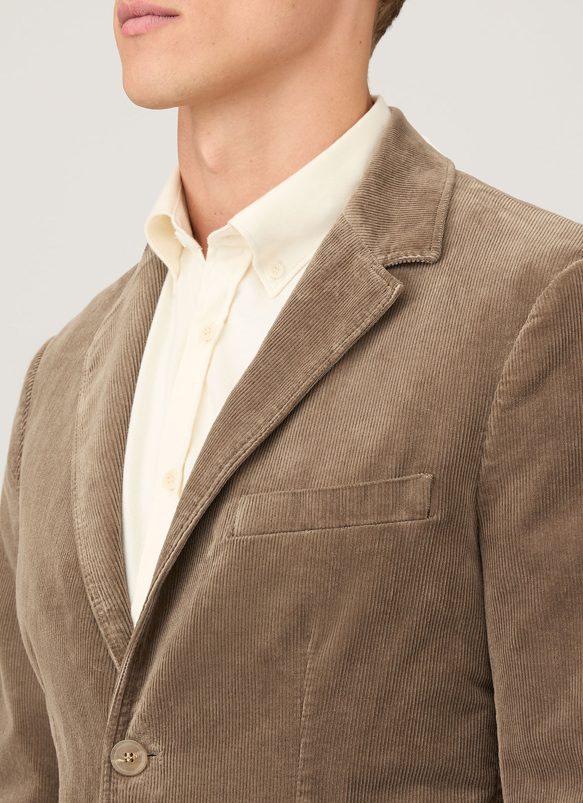 Men's Corduroy Blazer in Bark