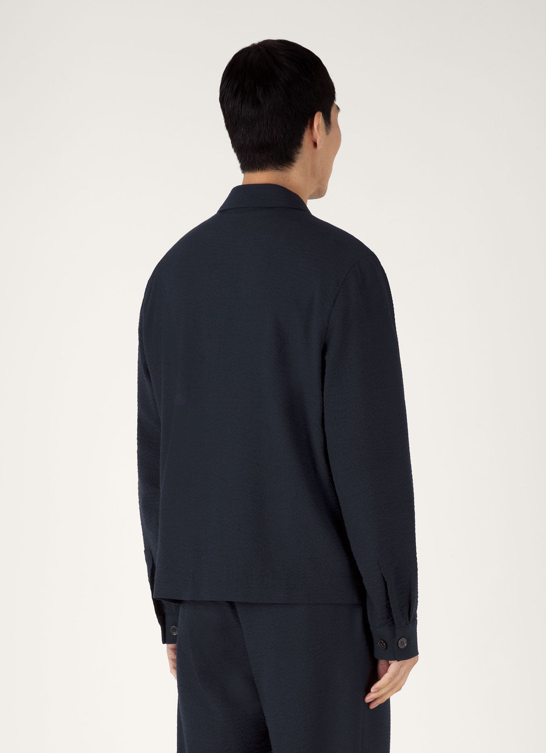 Men's Seersucker Jacket in Navy