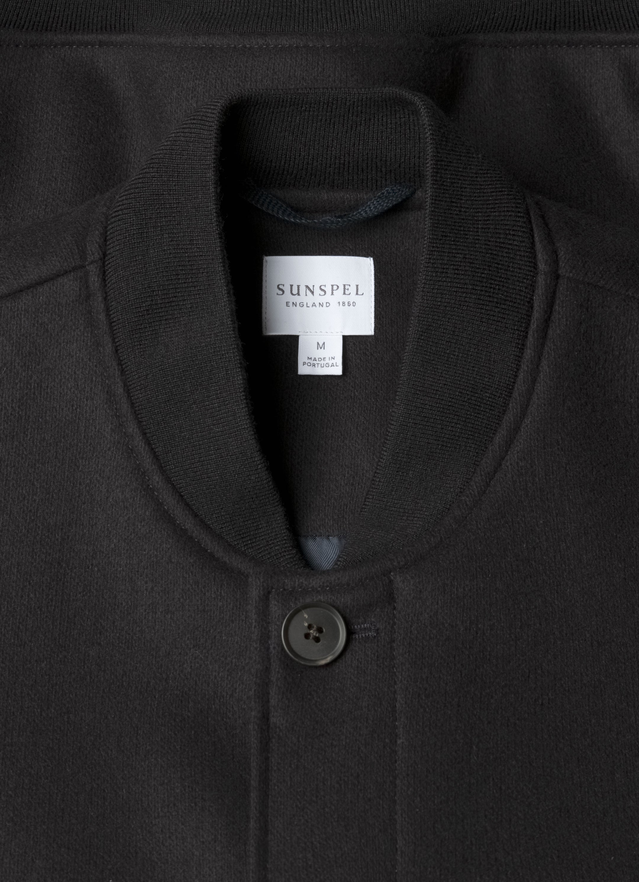 Men's Wool Bomber Jacket in Navy