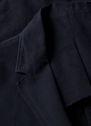 Men's Cotton Linen Two-Piece Suit in Navy