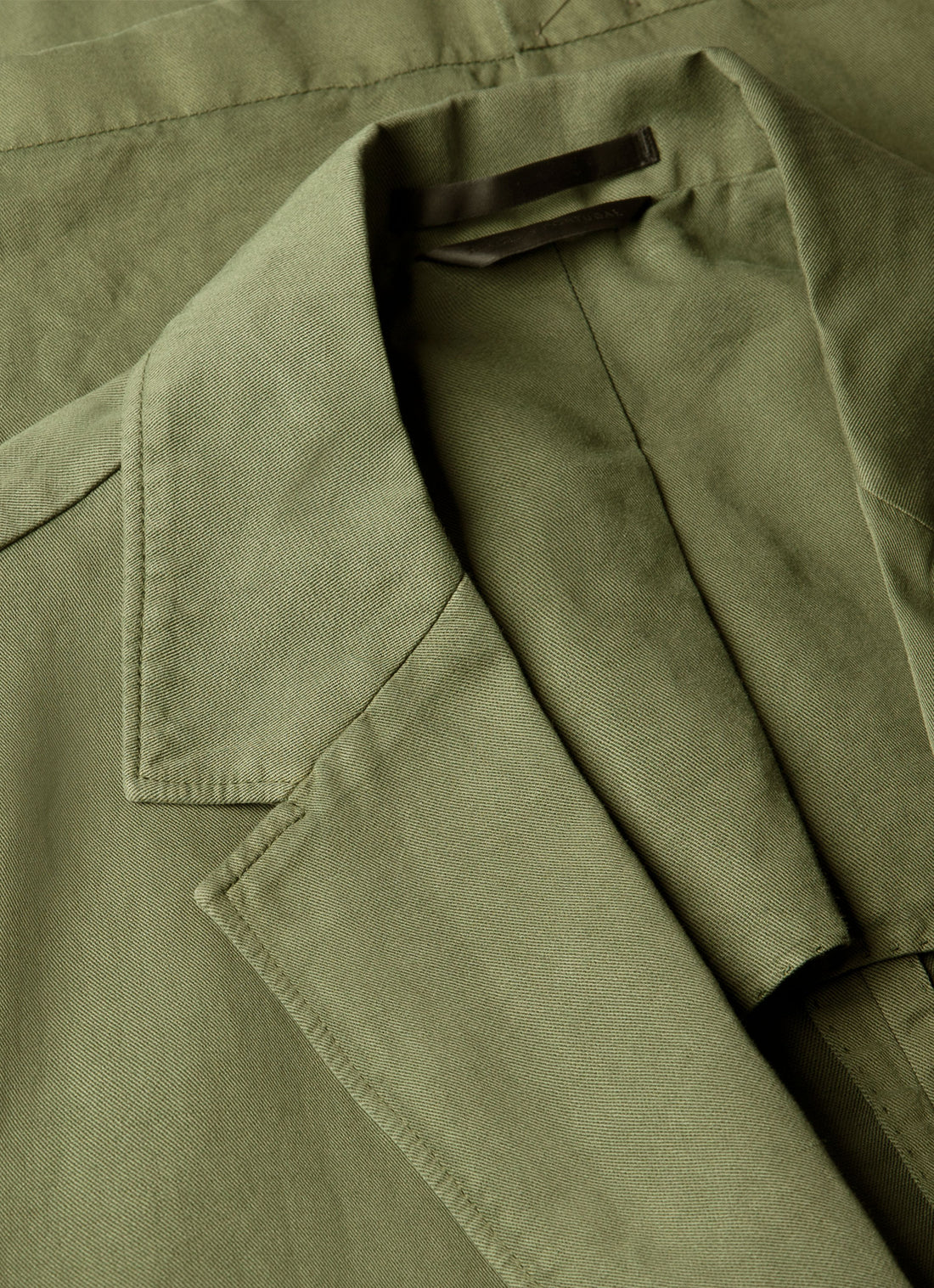 Men's Cotton Linen Two-Piece Suit in Deep Olive
