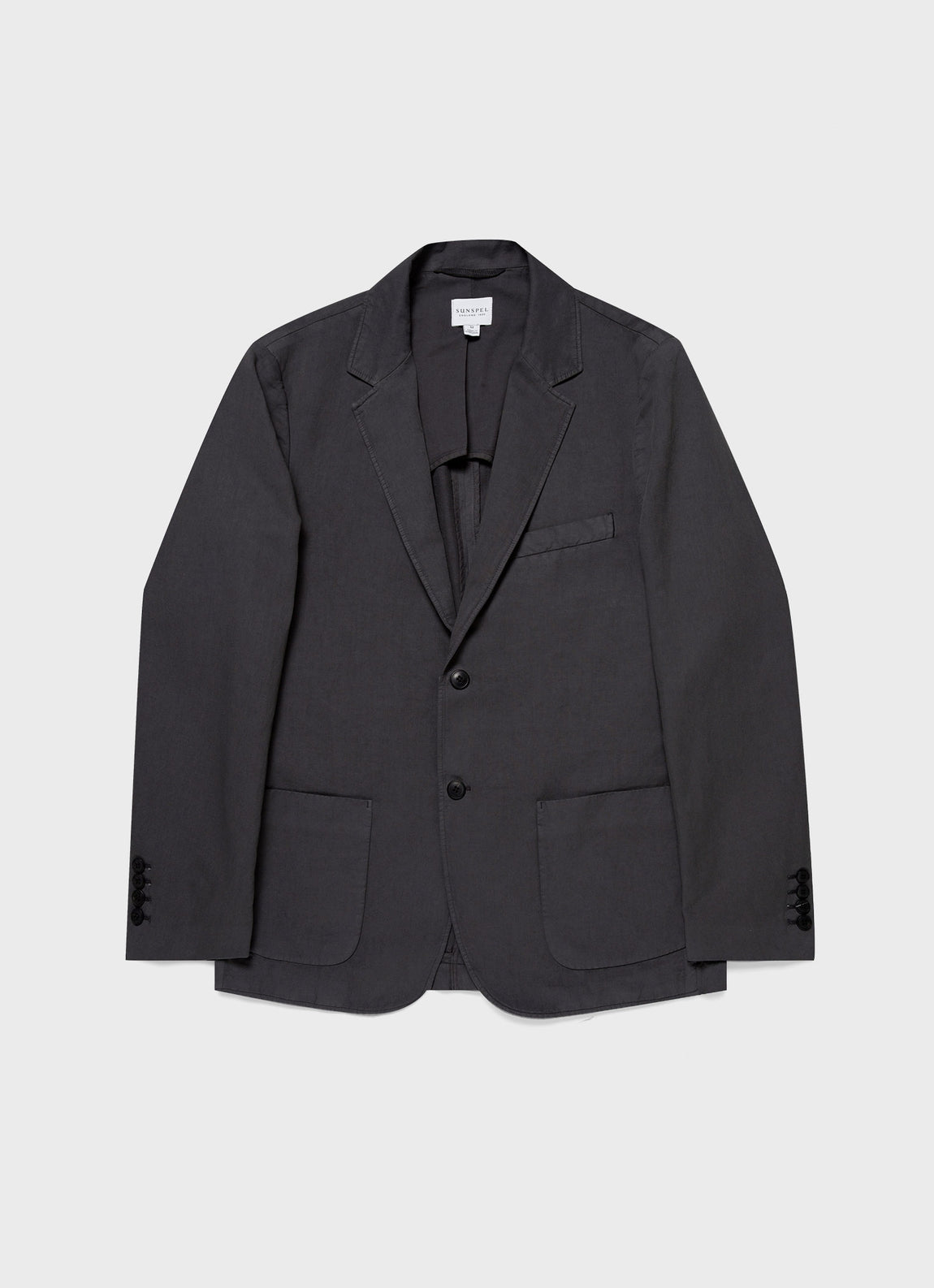 Men's Cotton Linen Blazer in Charcoal