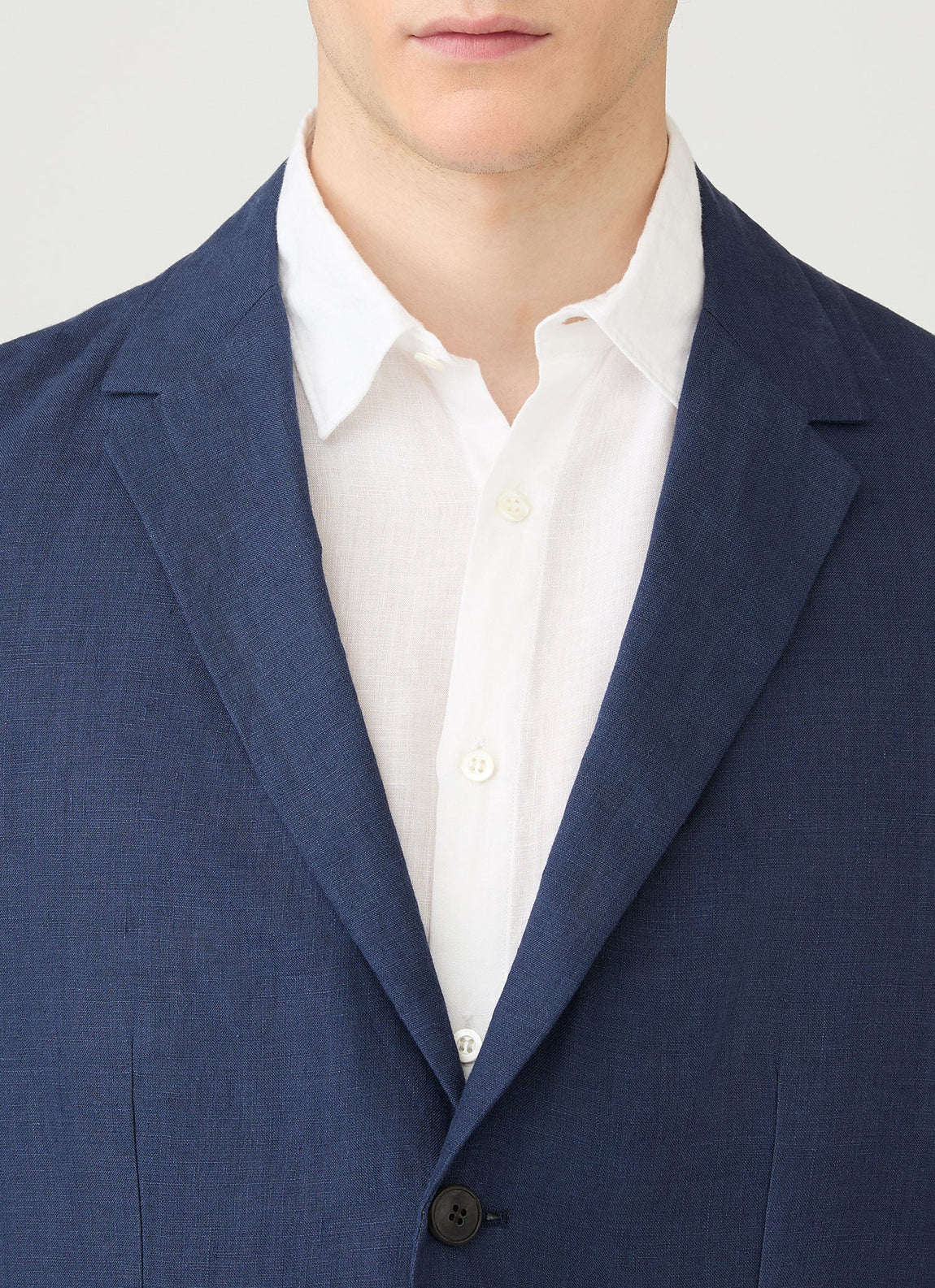 Men's Linen Blazer in Light Navy