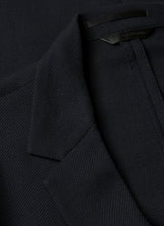 Men's Textured Wool Blazer in Navy