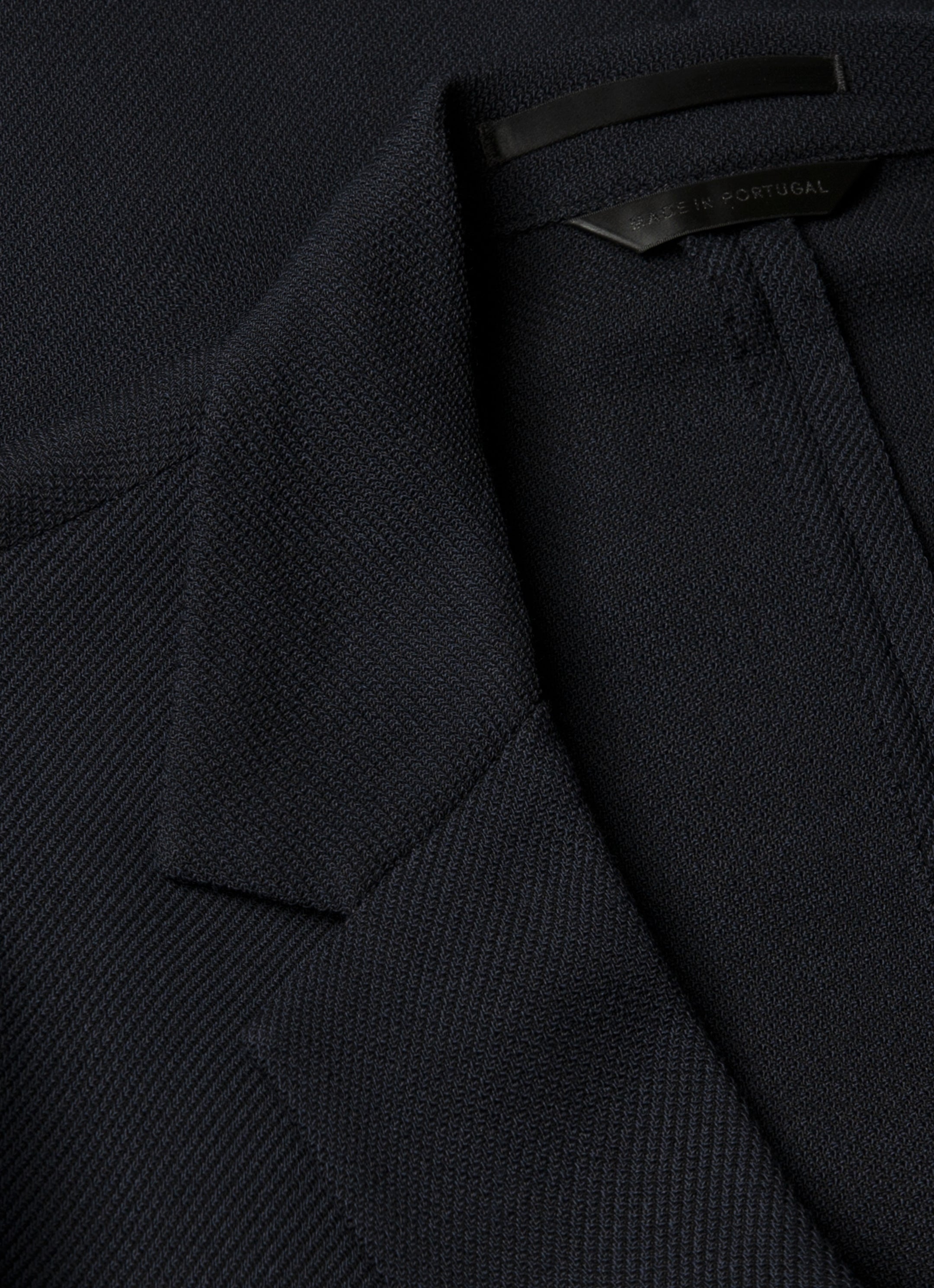 Men's Textured Wool Blazer in Navy