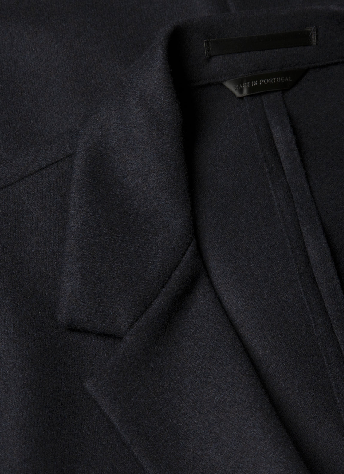 Men's Boiled Wool Blazer in Navy