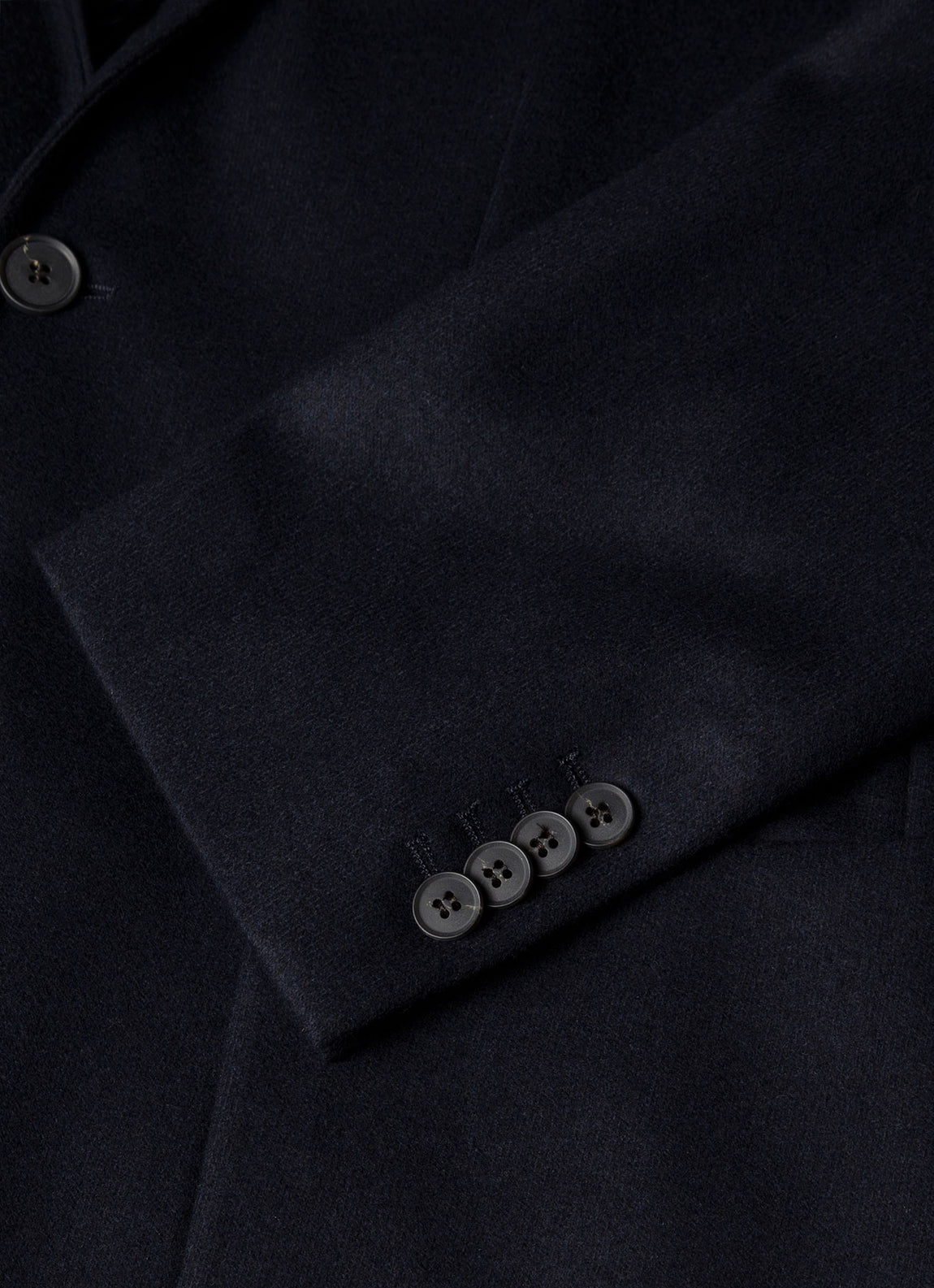 Men's Boiled Wool Blazer in Navy