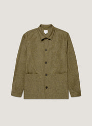 Men's Wool Twin Pocket Jacket in Sea Moss