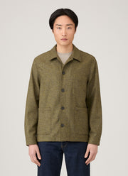 Men's Wool Twin Pocket Jacket in Sea Moss