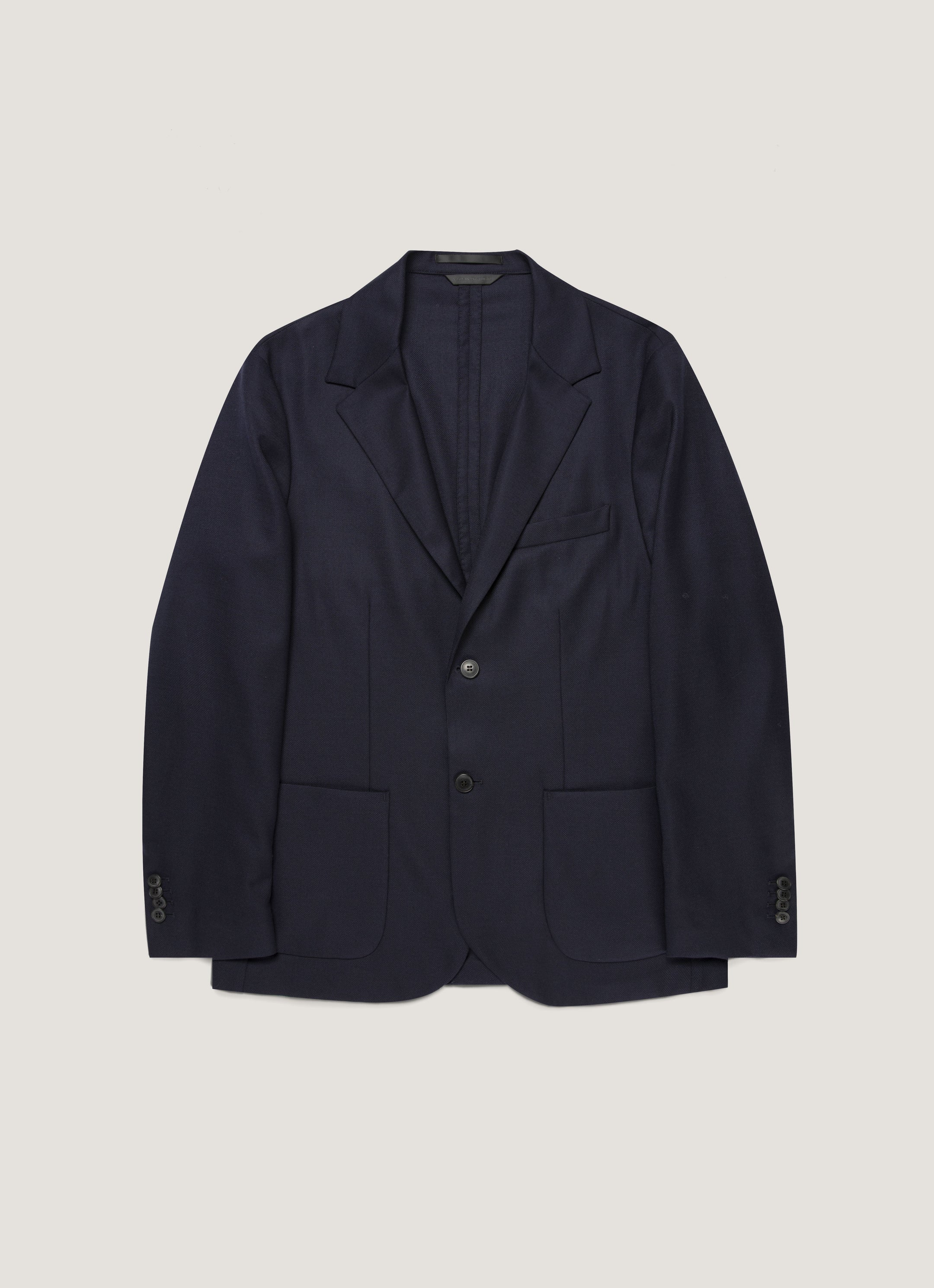 Men's Lightweight Travel Wool Two-Piece Suit in Navy