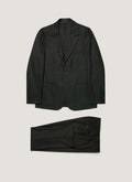 Men's Lightweight Travel Wool Two-Piece Suit in Dark Charcoal Melange