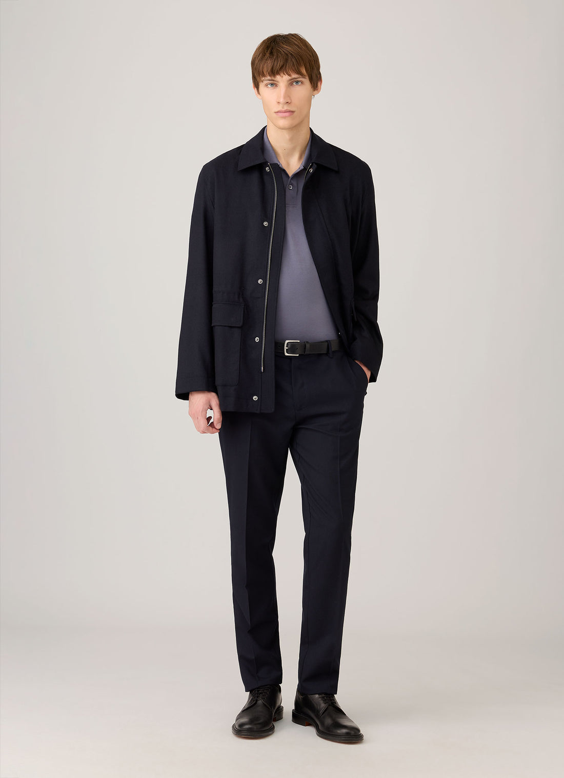 Wool Cashmere Flannel Field Jacket