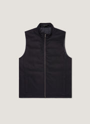 Men's Wool Cashmere Gilet in Navy