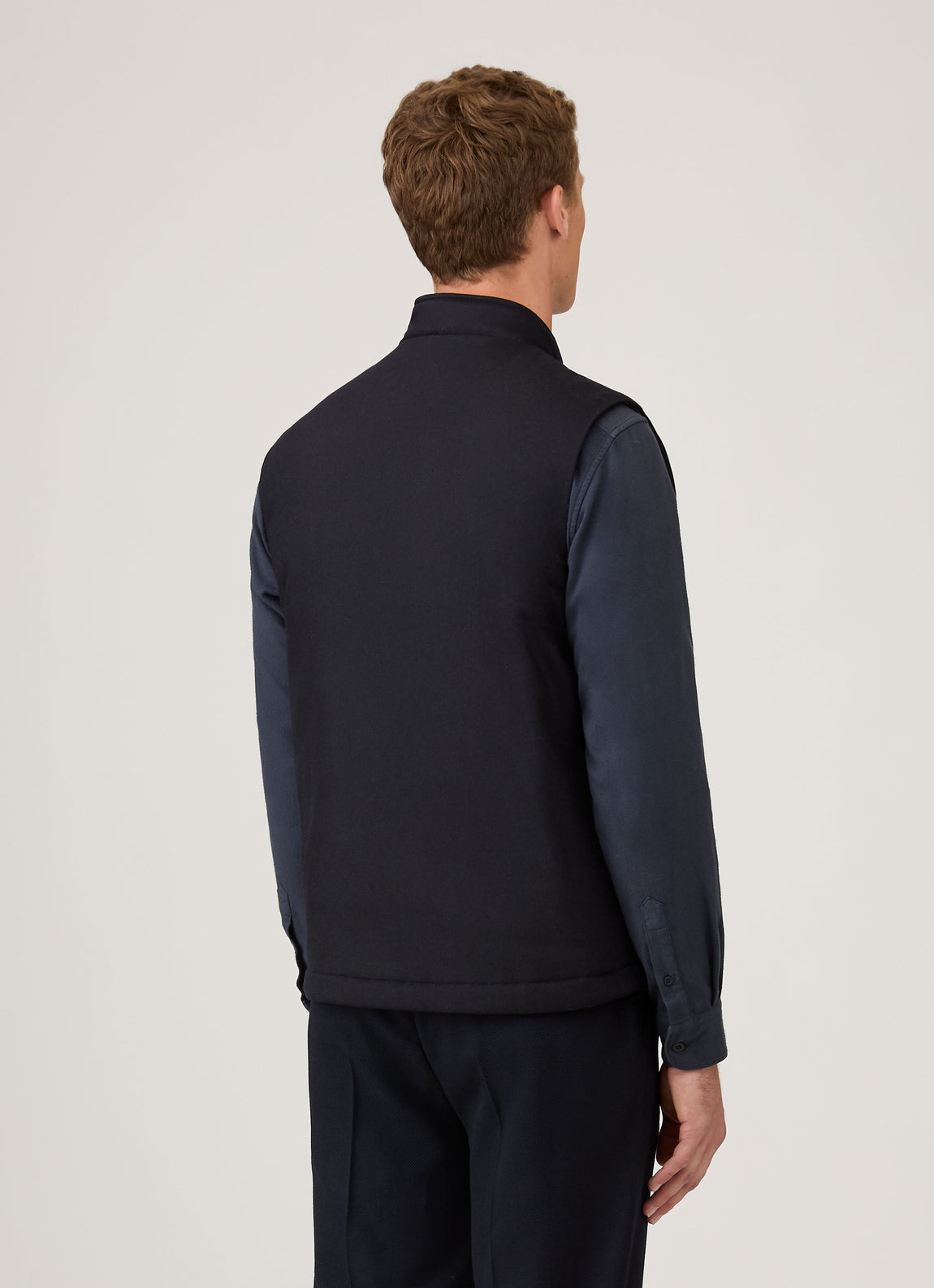 Men's Wool Cashmere Gilet in Navy