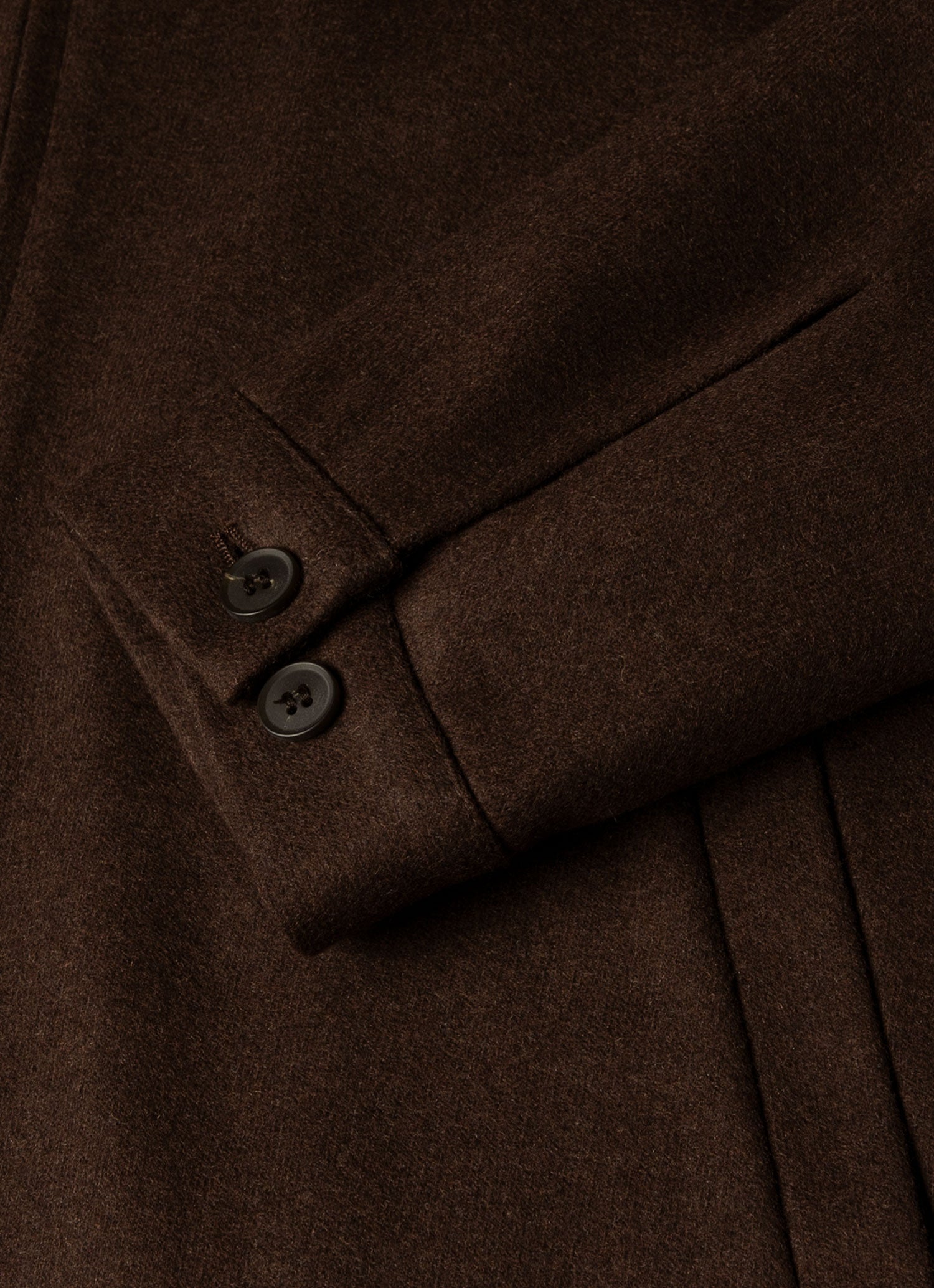Men's Boiled Wool Harrington Jacket in Truffle