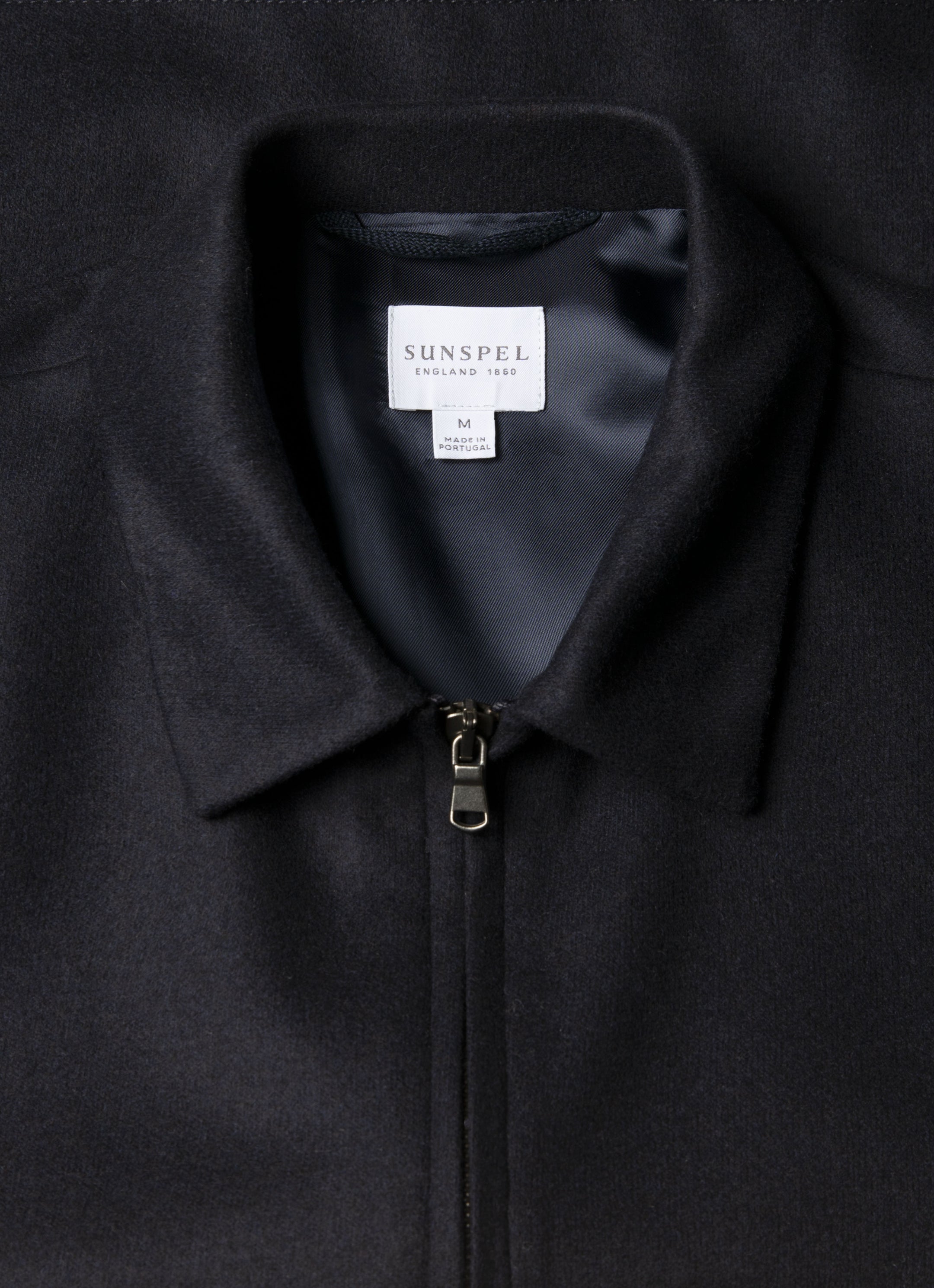 Men's Boiled Wool Harrington Jacket in Navy