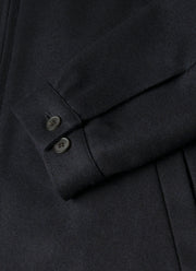 Men's Boiled Wool Harrington Jacket in Navy