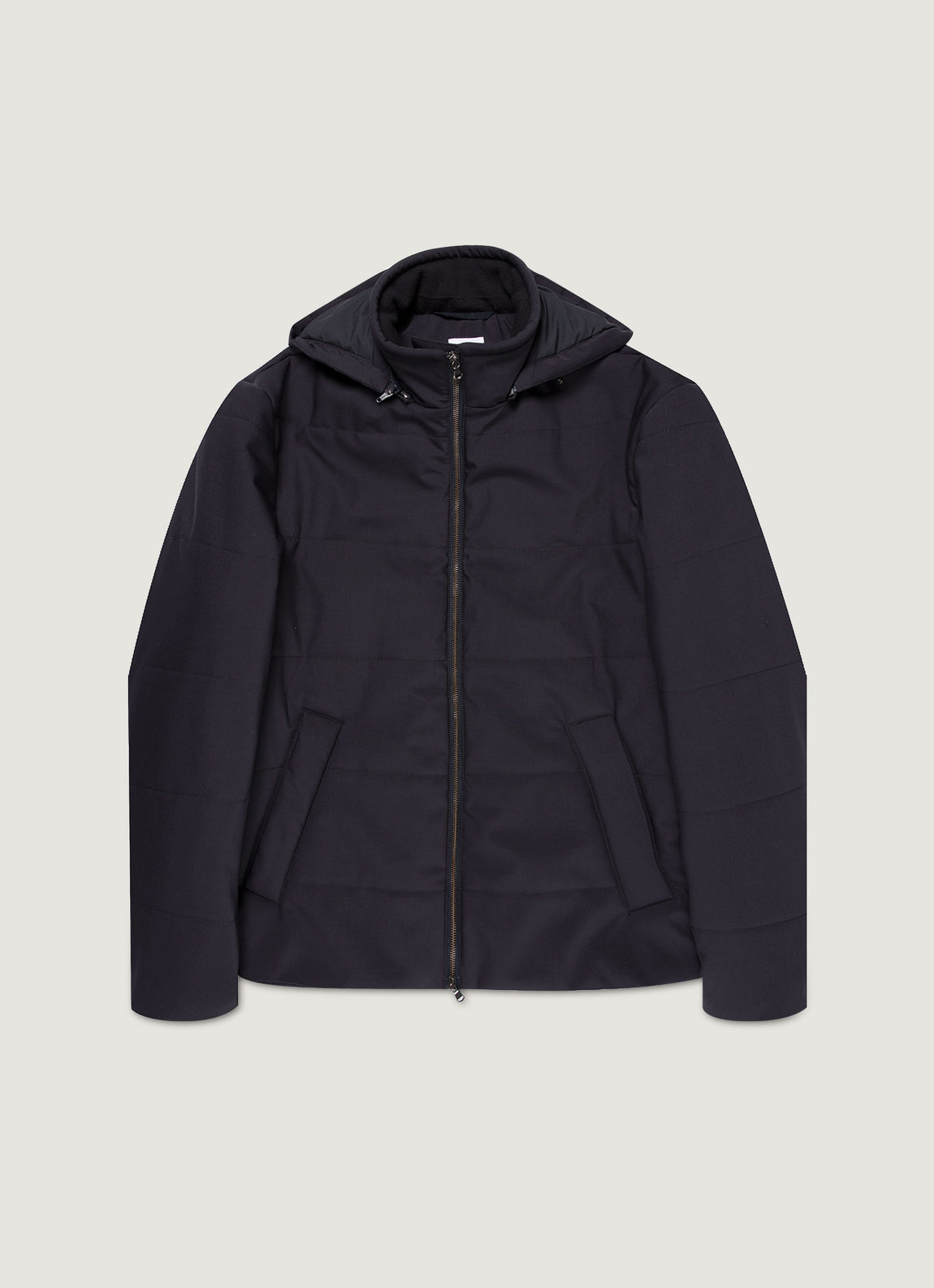Men's Wool Puffer Jacket in Navy