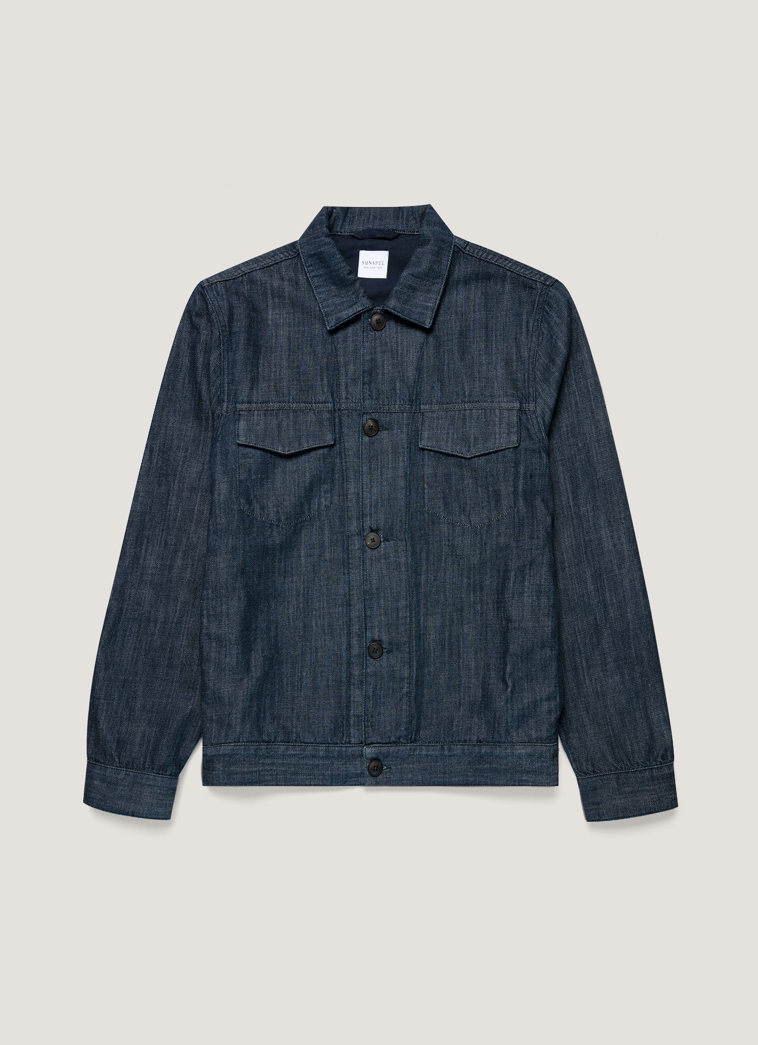 SUNSPEL ダークデニム ジャケット Lサイズ Men's Japanese Denim Jacket in Rinse Wash Denim | Sunspel