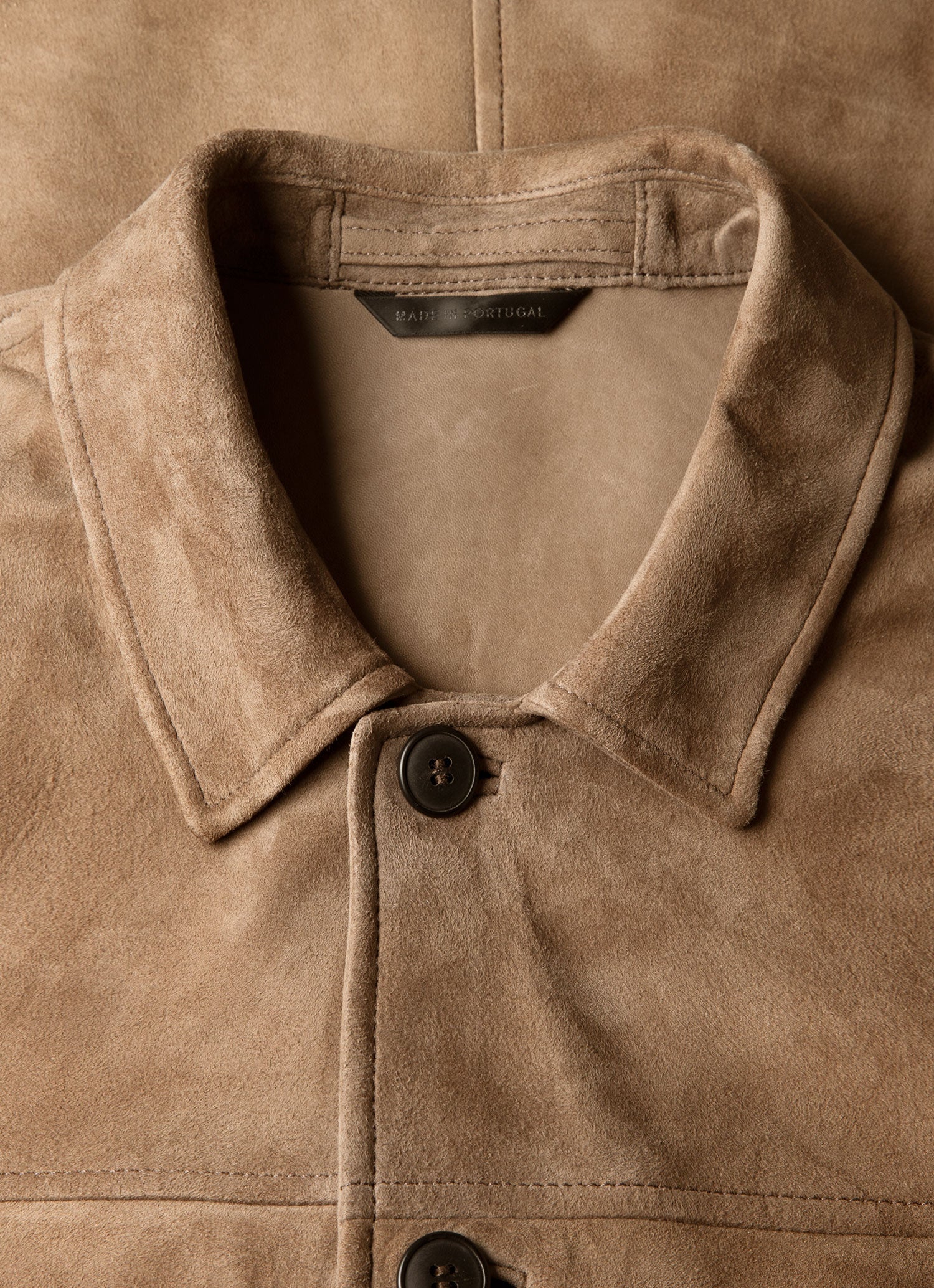 Men's Suede Jacket in Light Tan