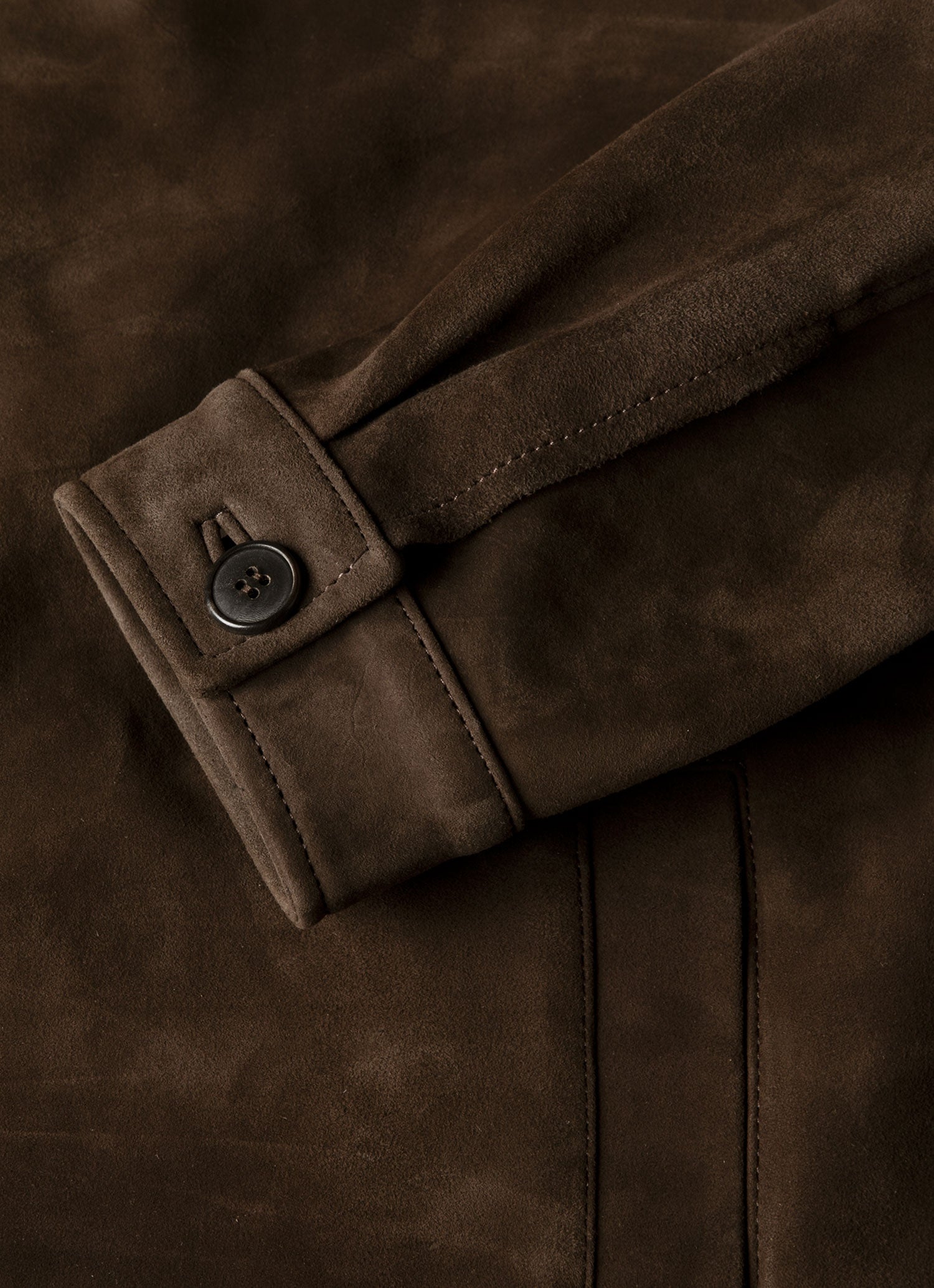 Men's Suede Jacket in Dark Brown