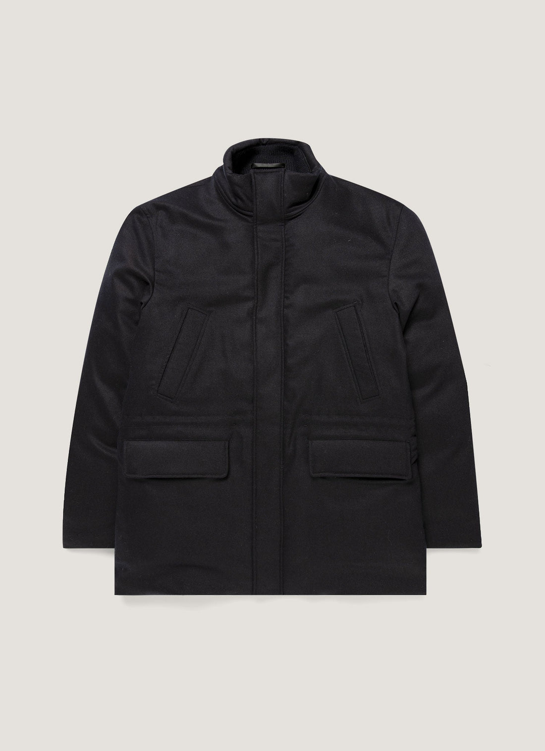 Daunenjacke aus Woll-Kaschmir-Flanell