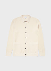 Men's Knitted Jacket in Ecru