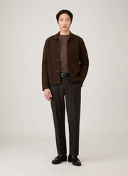 Men's Double Faced Jacket in Truffle