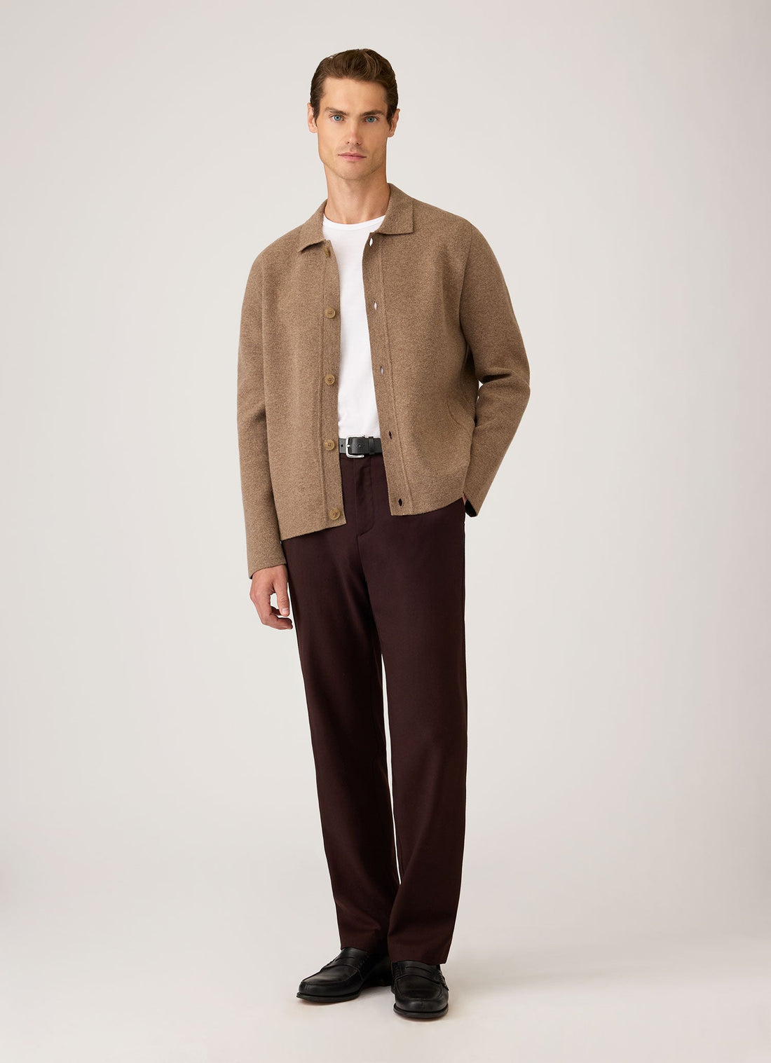Doubleface-Jacke aus Merino-Baumwolle