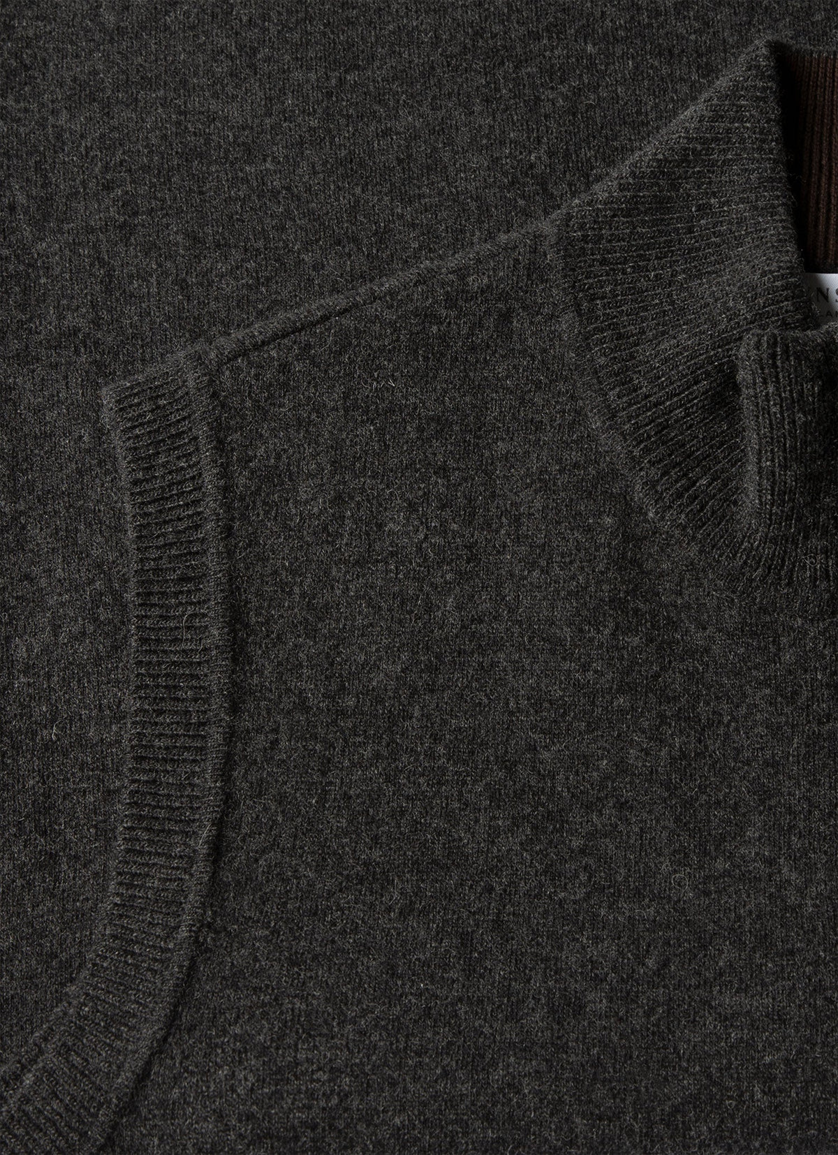 Men's Merino Cotton Double Faced Gilet in Dark Charcoal Melange