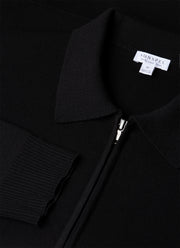 Men's Merino Milano Zip Jacket in Black