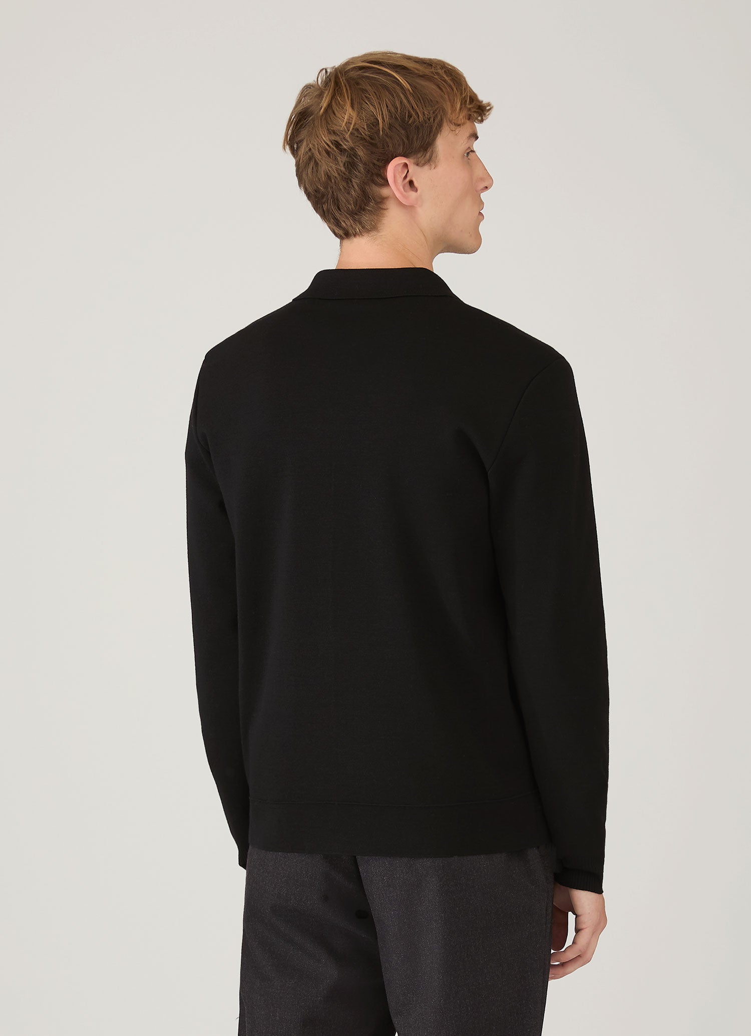 Men's Merino Milano Zip Jacket in Black