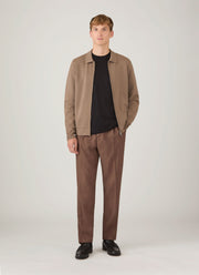 Men's Merino Milano Zip Jacket in Sandstone