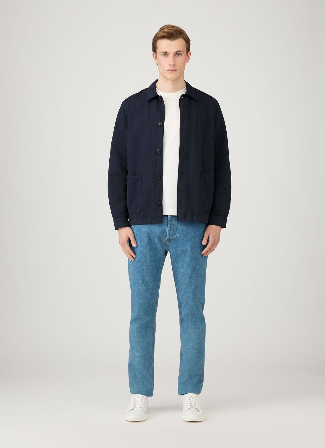 Men's Regular Fit Jeans in Mid Wash Denim