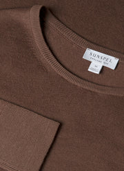 Men's Extra-Fine Merino Crew Neck in Bark