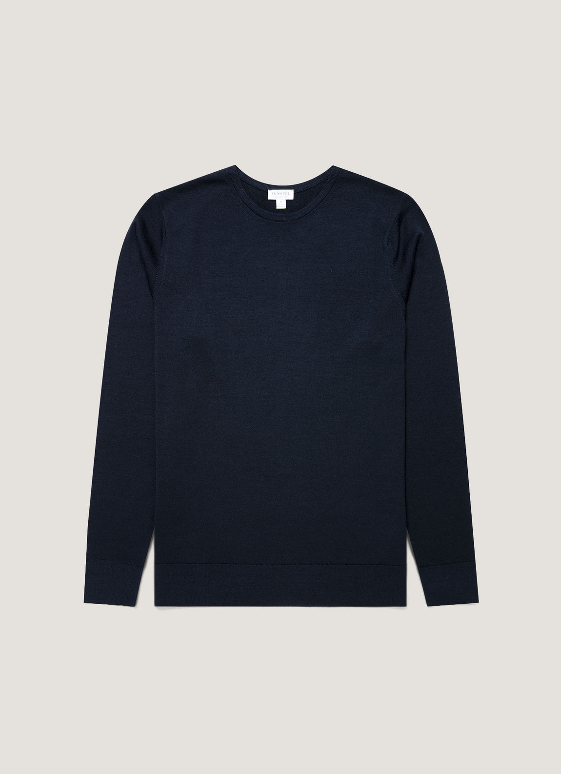Men's Extra-Fine Merino Crew Neck in Navy