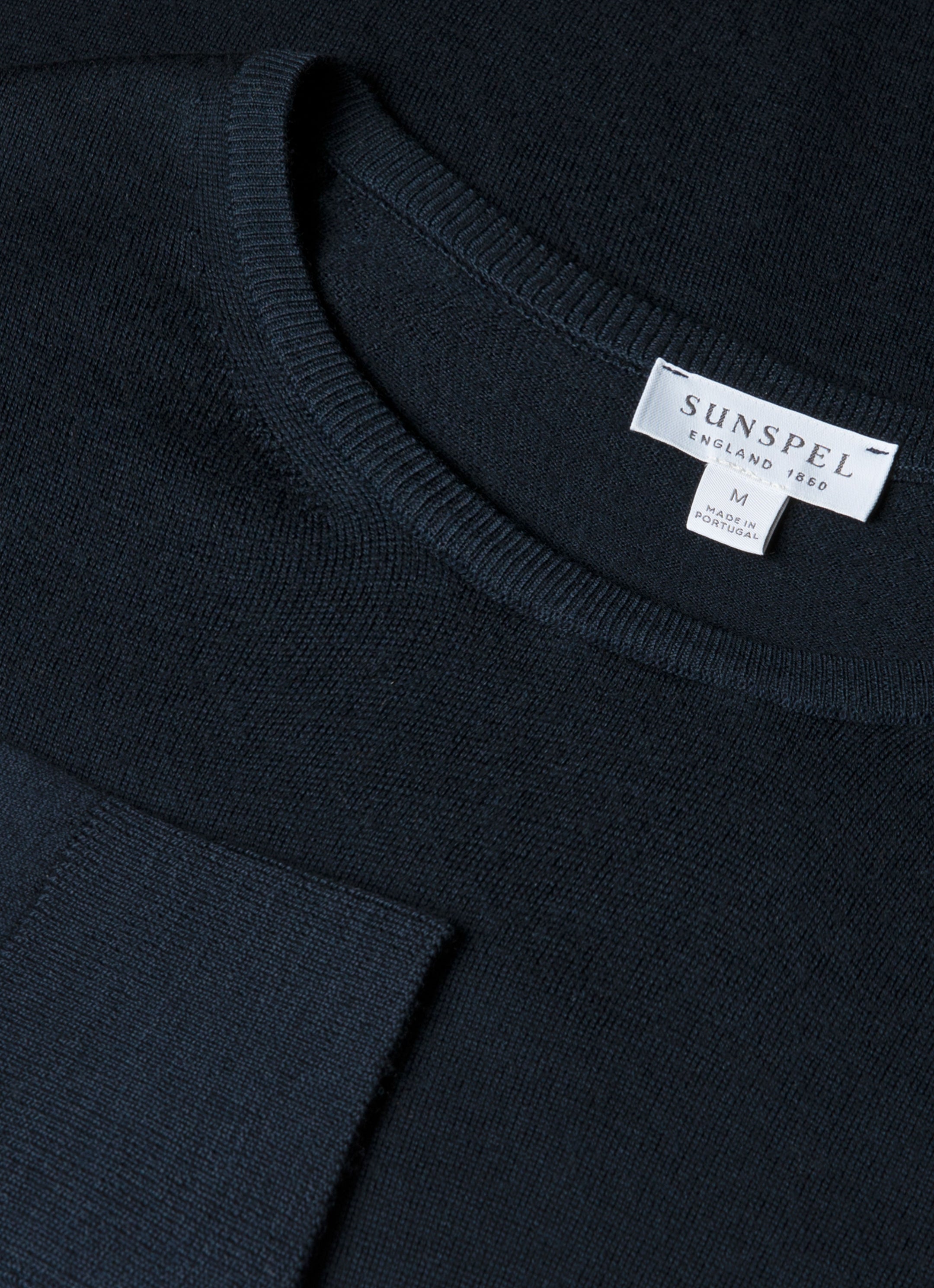 Men's Extra-Fine Merino Crew Neck in Navy