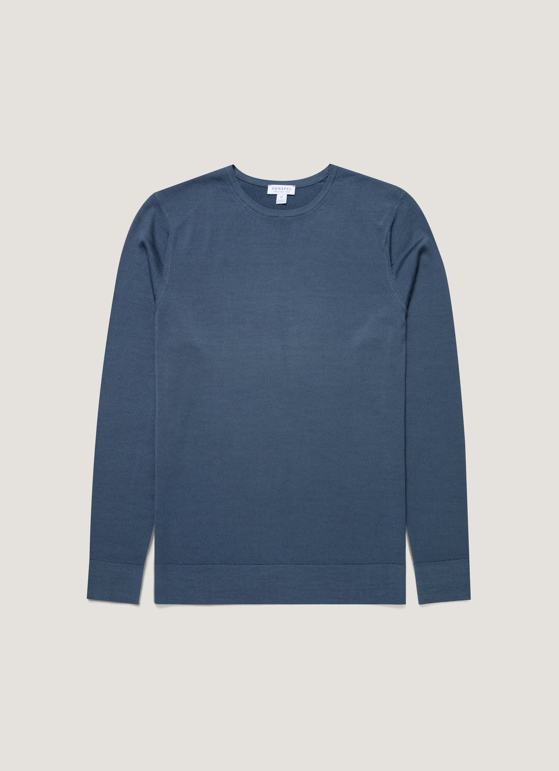 Men's Extra-Fine Merino Crew Neck in Slate Blue