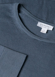 Men's Extra-Fine Merino Crew Neck in Slate Blue