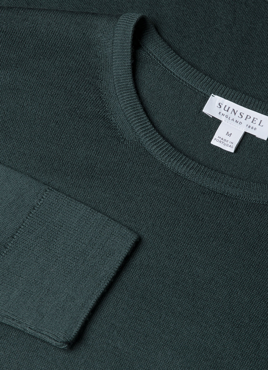 Men's Extra-Fine Merino Crew Neck in Dark Petrol